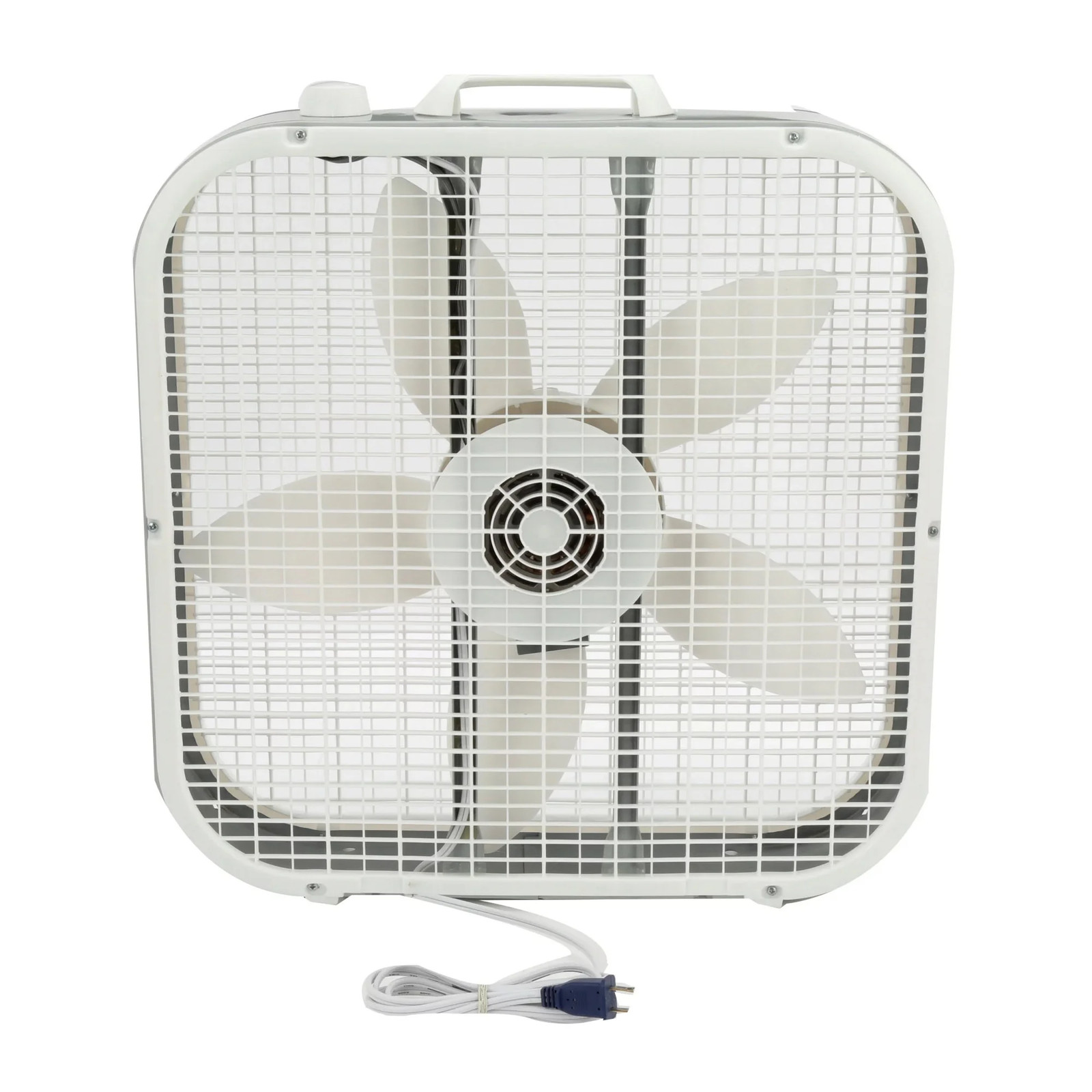 20" Classic Box Fan with Weather-Resistant Motor, 3 Speeds, 22.5" H, White, B202