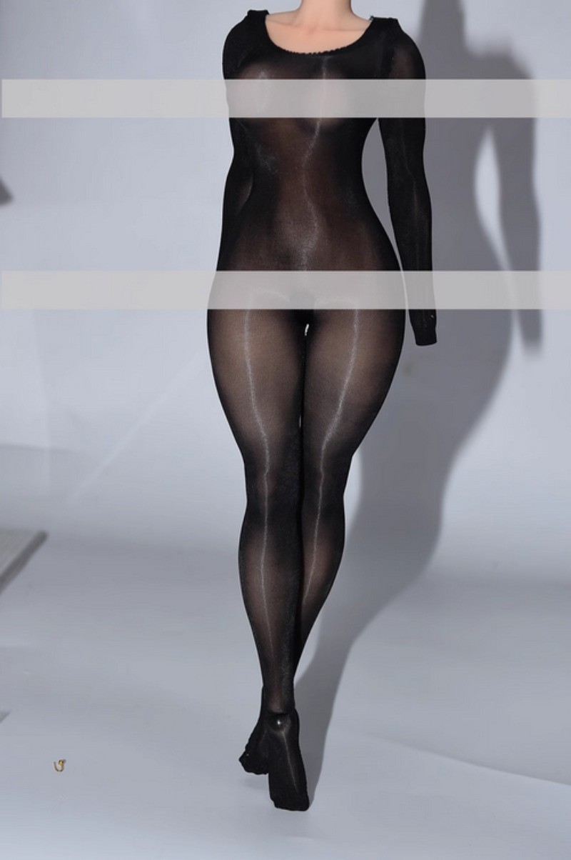 1/6 Female Tight-fitting Jumpsuit Silk Stockings Straps For 12"PH TBL HOT Body