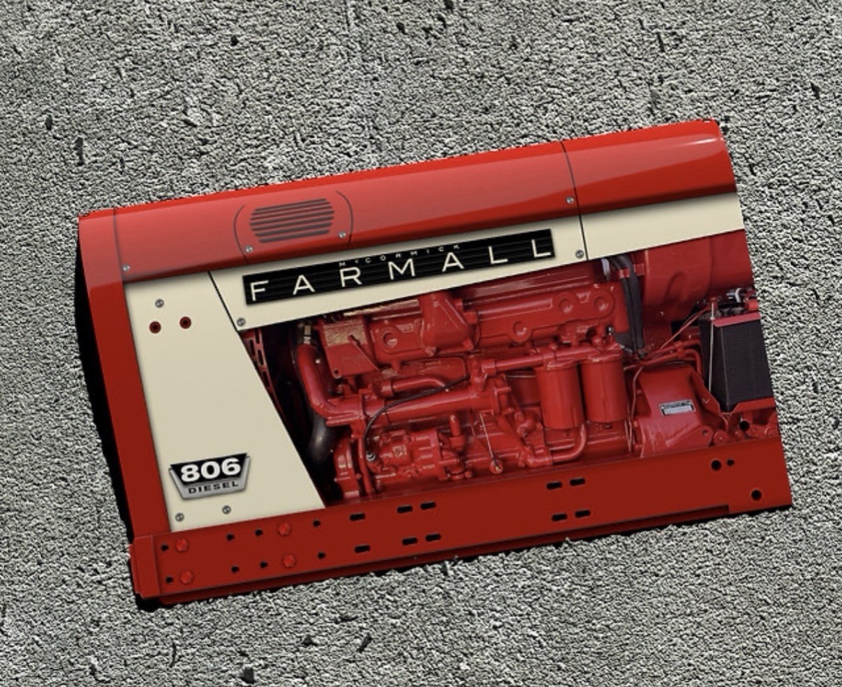 Wow!! Curved International Farmall model 806 Tractor Farm 3D Sign