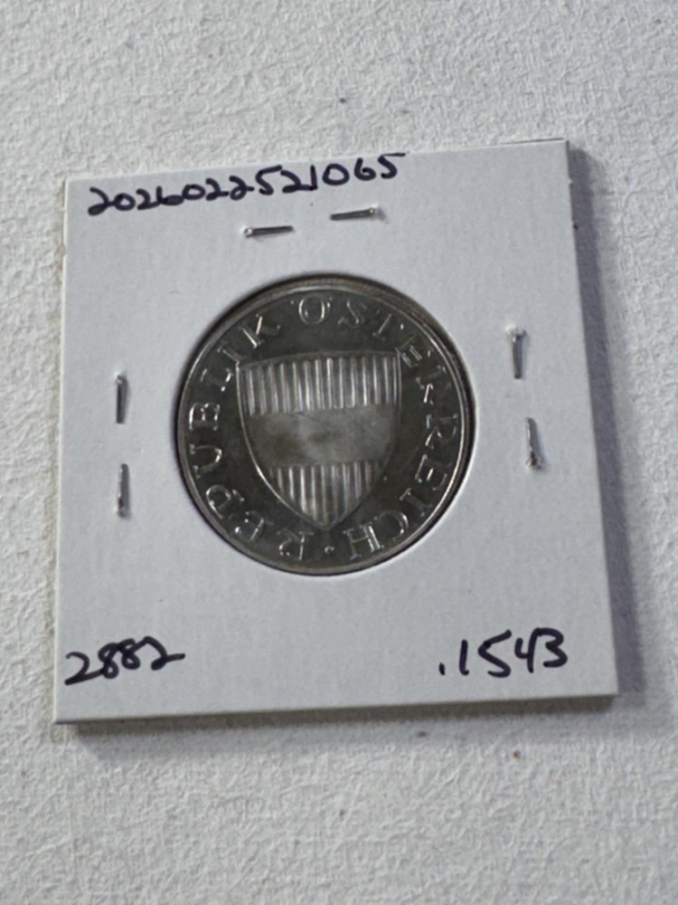 1965 Austria 10 Schilling Silver Proof Coin