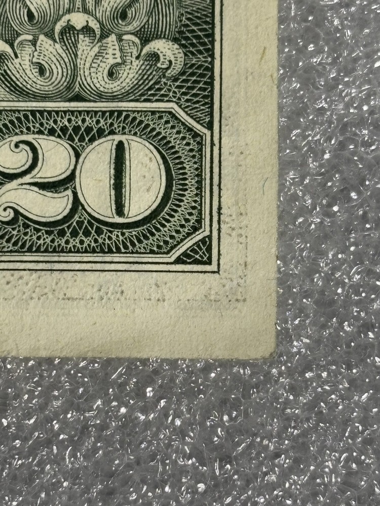 1988A $20 Error Note W/extra ink , Ink Bleeds and slightly Off Centered/Miscut