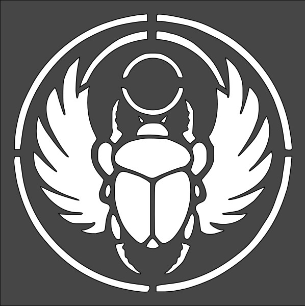 10"x10" Clear Plastic Stencil - Egyptian (SA167)