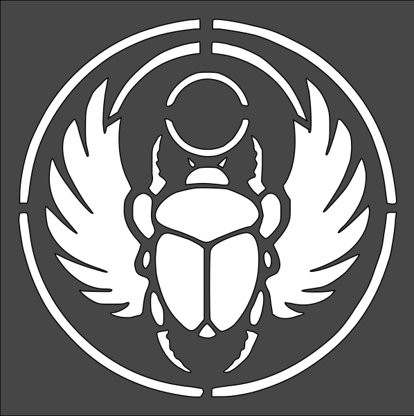 8"x8" Clear Plastic Stencil - Egyptian (SA167)