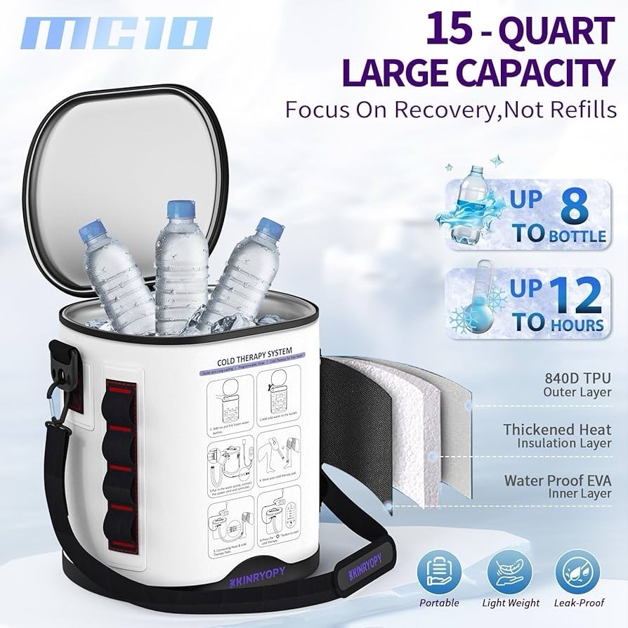 Cold Therapy Machine Programmable Timer, Portable Ice Machine Knee After Surgery