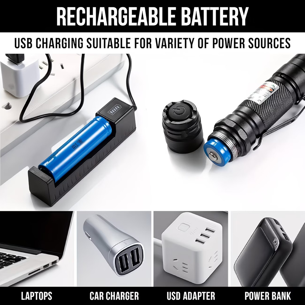 Laser Pointer] Adjustable Focus Laser Pointer, Purple/ Laser Pointer, Laser Tact