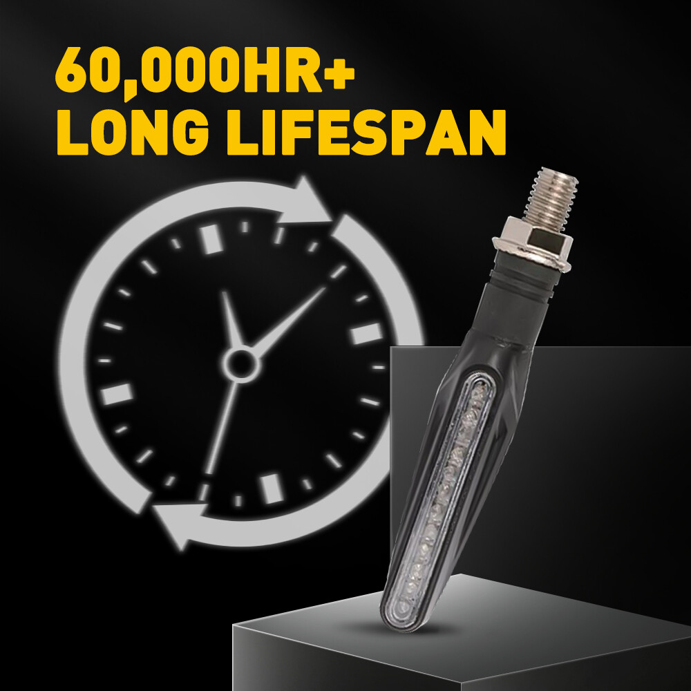 4PCS Motorcycle Led Turn Signal Indicator Blinker Amber Lights Universal Durable