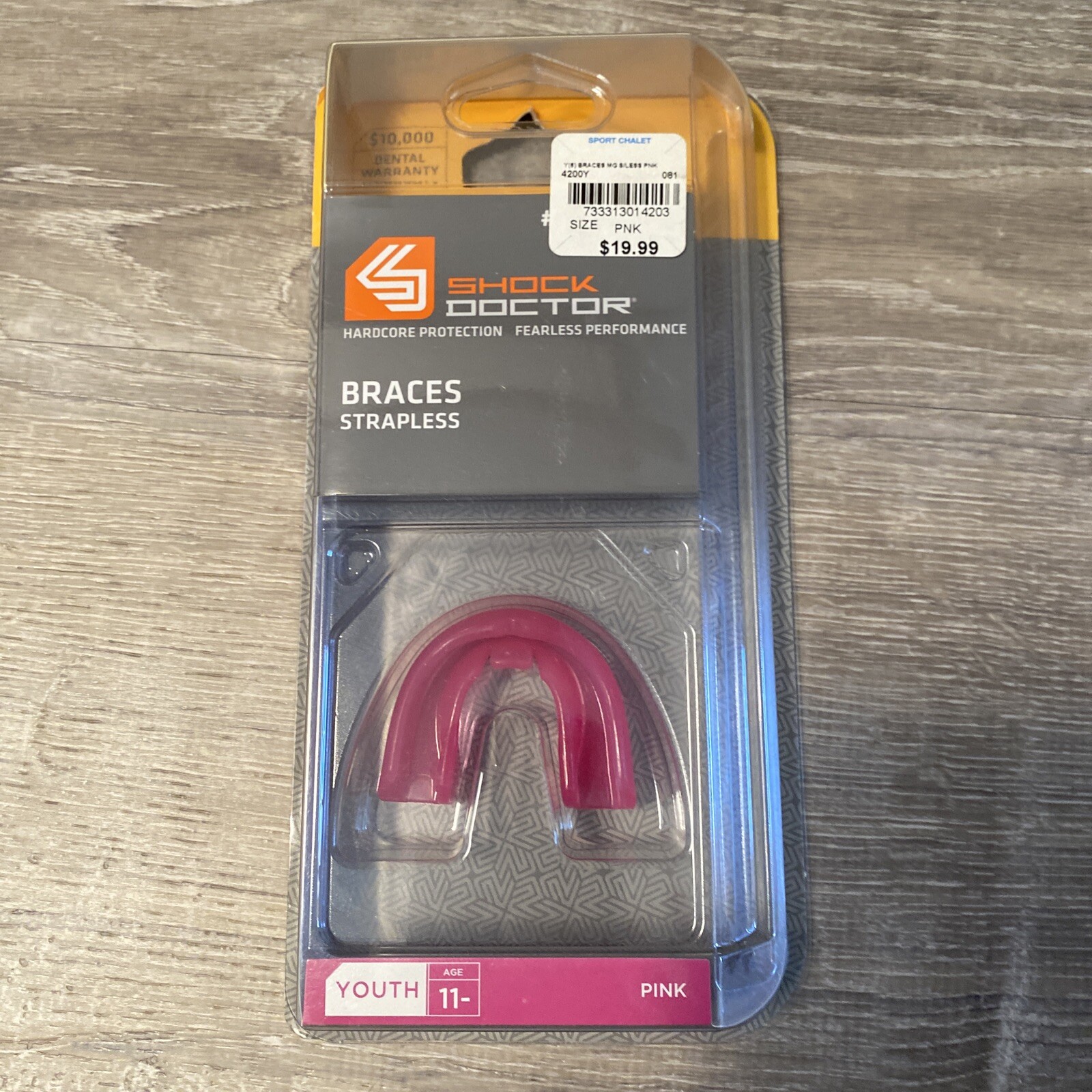 Shock Doctor Braces Mouthguard No Boil Mold Instant Fit Superior Strapless Youth