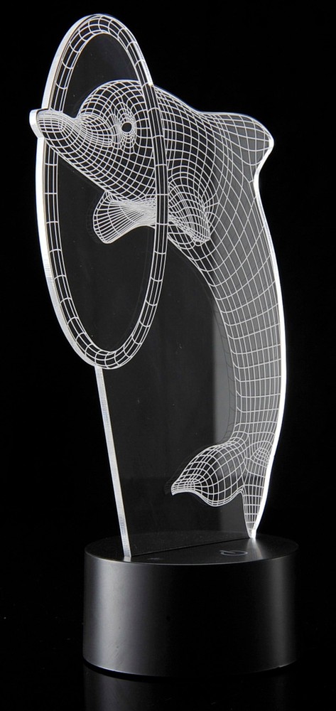 3D Dolphin  Laser Cut Precision LED Lights