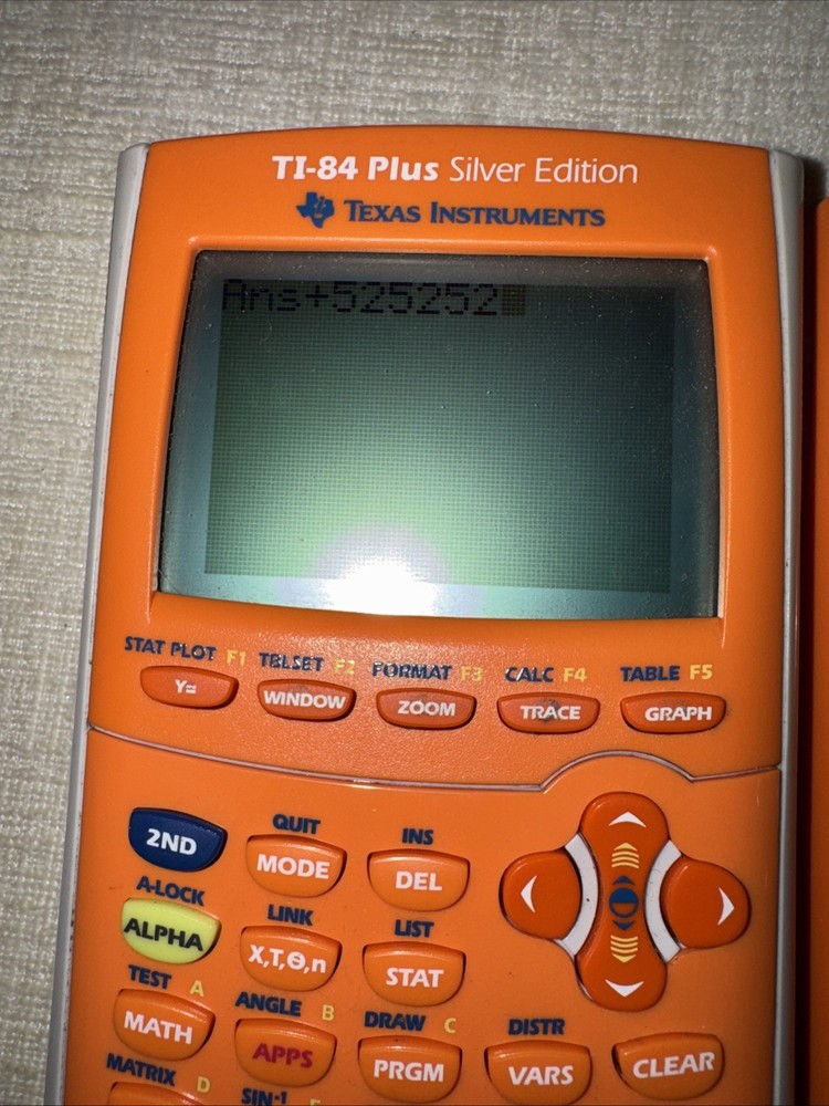 Texas Instruments TI-84 Plus Silver Edition Graphing Calculator Orange - Tested
