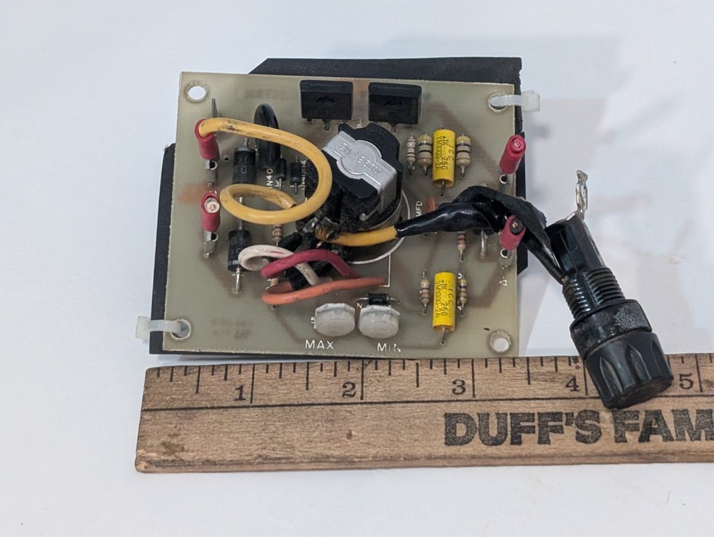 Motor control potentiometer, board & faceplate, Sure-Feed Streamfeeder B&H