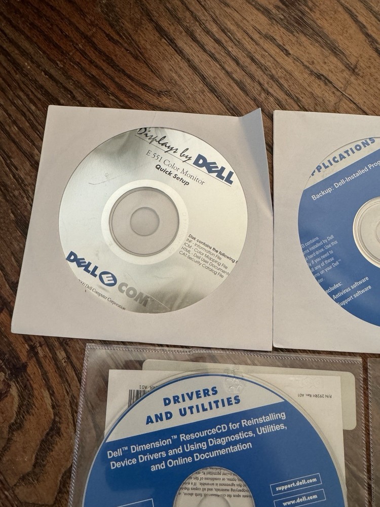 Dell Dimensions Resource CD Applications Drivers and Utilities Display Lot