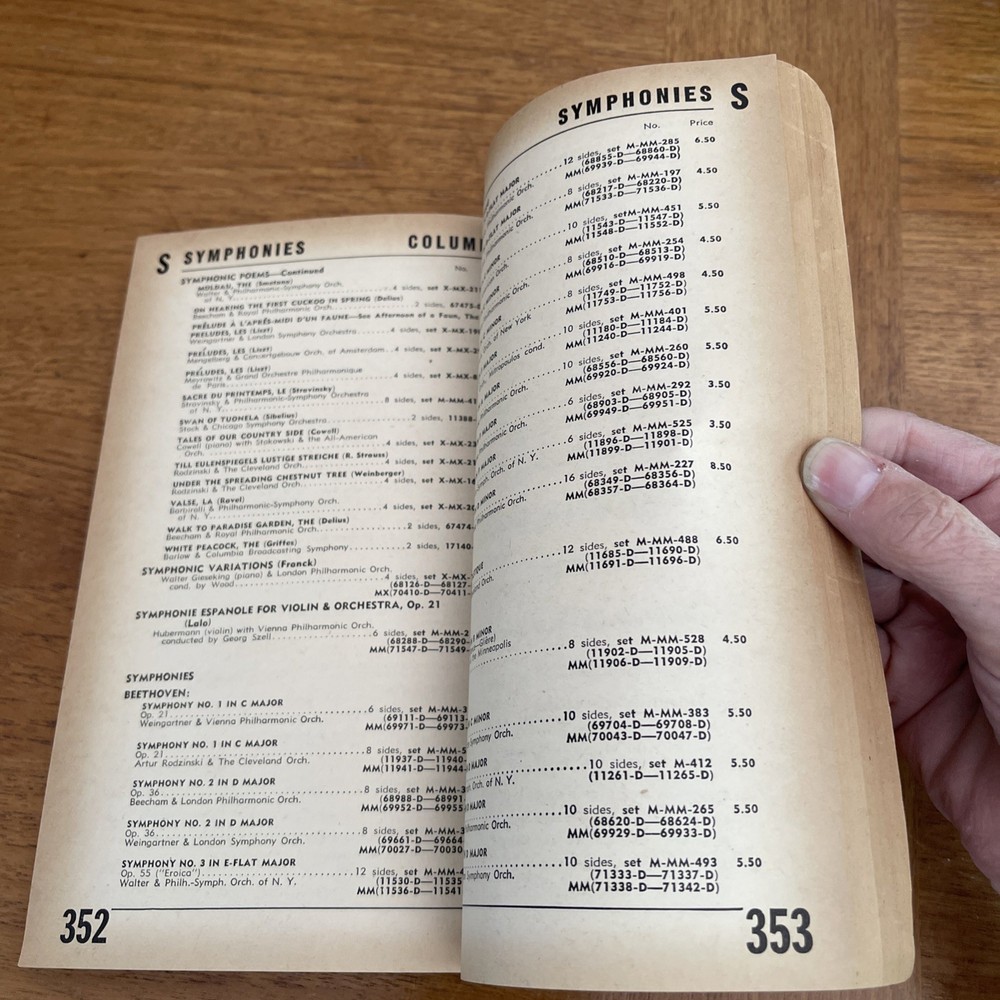 Columbia Record Catalog 1945- Acceptable Condition