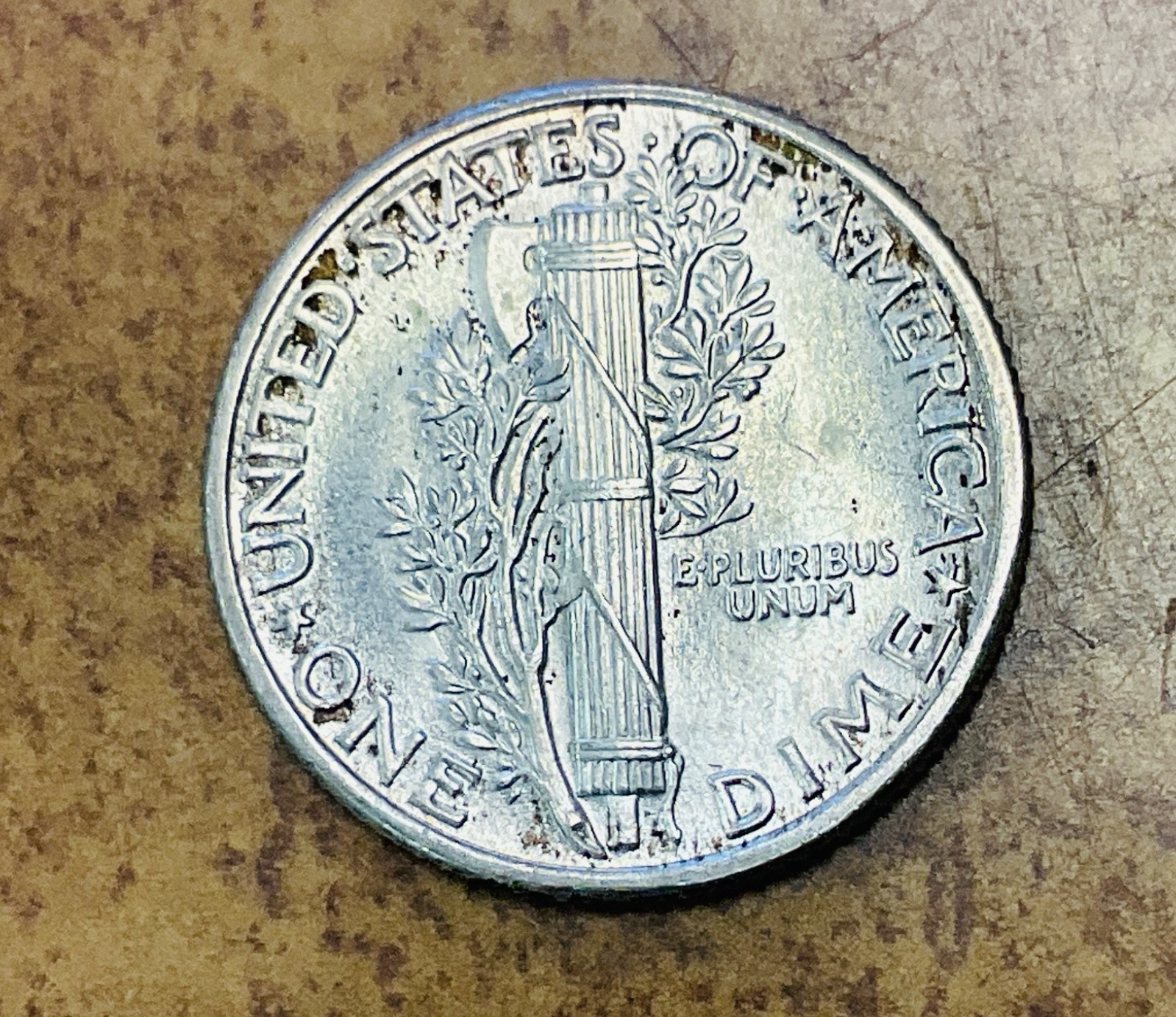 1940-p Mercury Dime - Clash Dies -error, Gem BU++ .