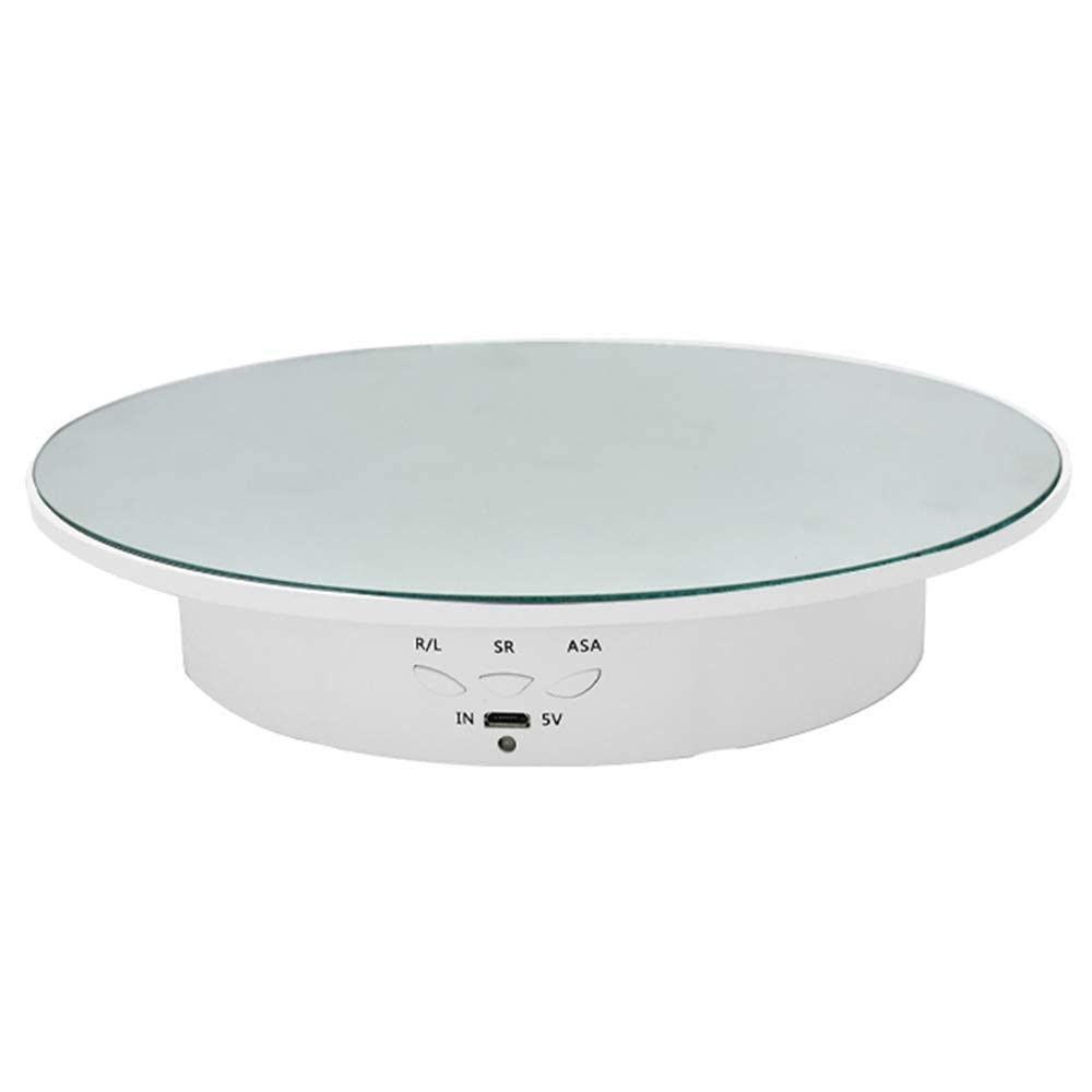 360-Degree Rotating Turntable, Rechargeable Low Noise Adjustable Smooth Rotat...