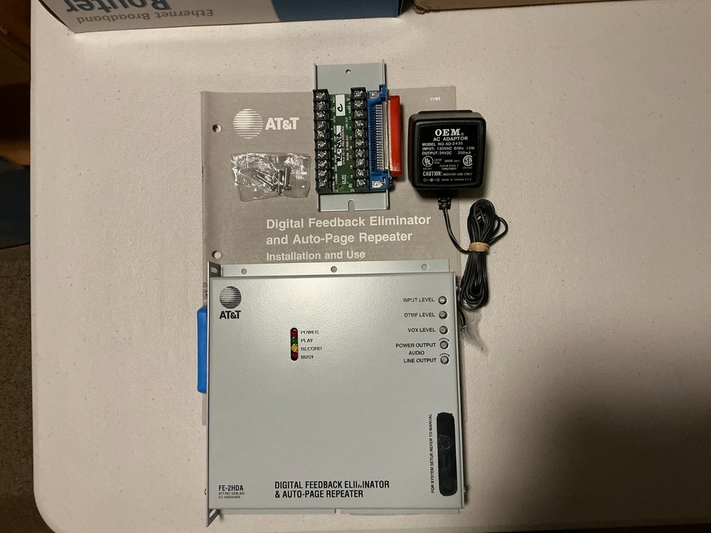 AT&T Digital Feedback Eliminator auto-page repeater paging unit (Lucent Avaya)
