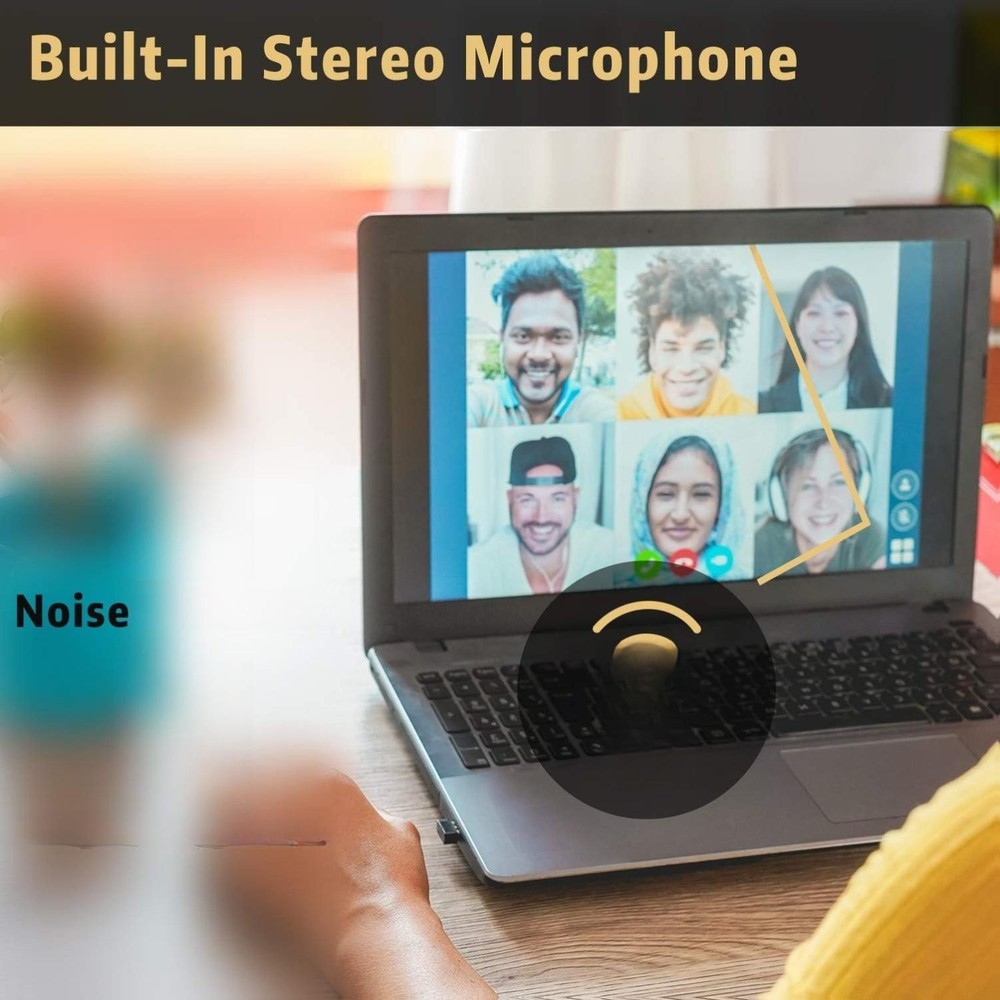 Septekon 1080P HD Webcam with Microphone, Streaming Computer Web Camera for
