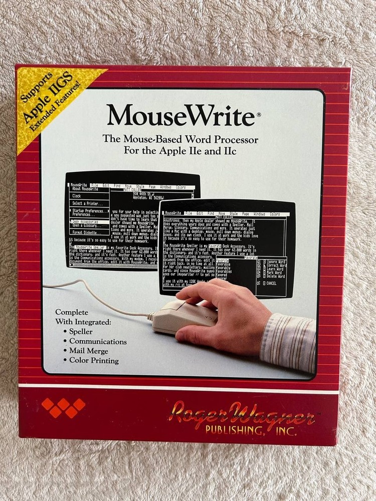 Macintosh MouseWrite Word Processor for Apple IIc IIGS IIe. Software 1985-86 #2