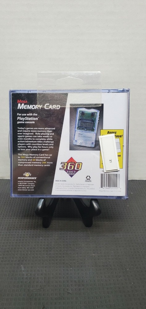 FACTORY SEALED ORIGINAL PS1 MEGA MEMORY CARD BY INTERACT