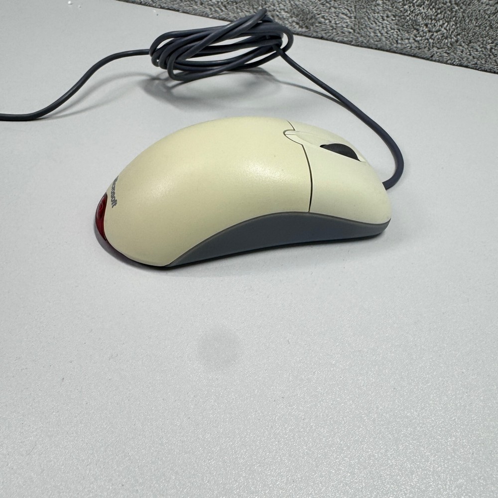Microsoft Wheel Mouse Optical USB and PS/2 E-C011-00-2225 White Tested