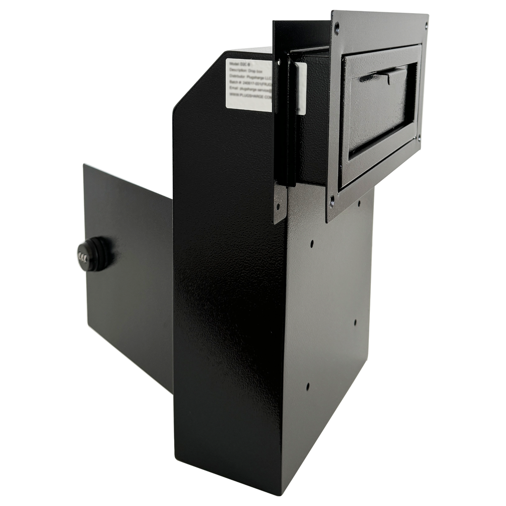 Locking Door Drop Box with Combination Lock – Steel Mailbox with Rear Access