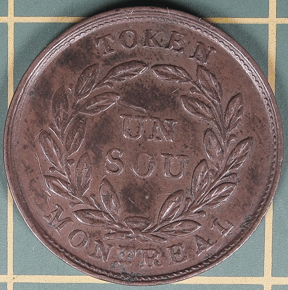 Lower Canada Un Sou token LC-33A1
