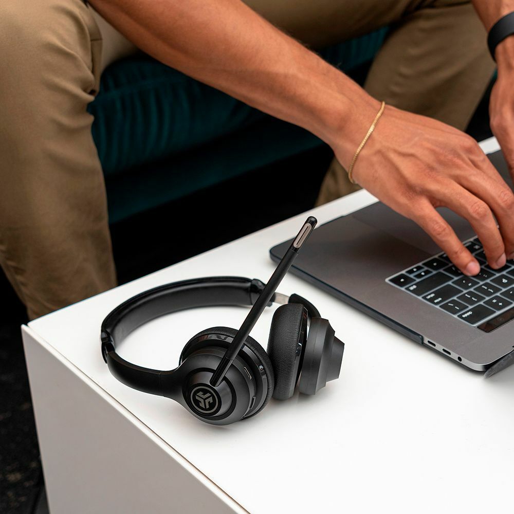 JLab - GO Work Wireless & Wired On-Ear Headset - Black