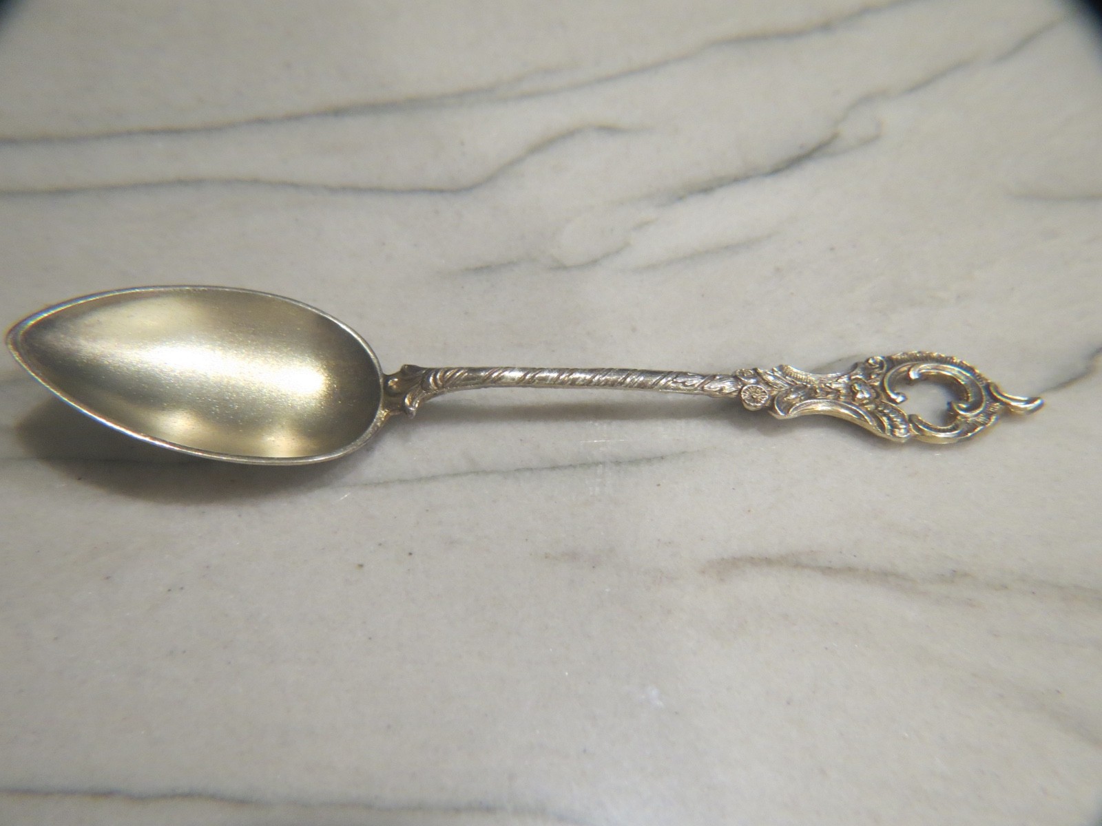 German Gilt 800 Silver 12 Demitasse Spoons Set no monograms