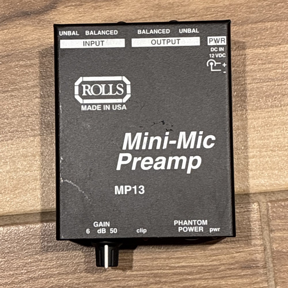 ROLLS MP13 Mini-Mic Preamp Phantom Power