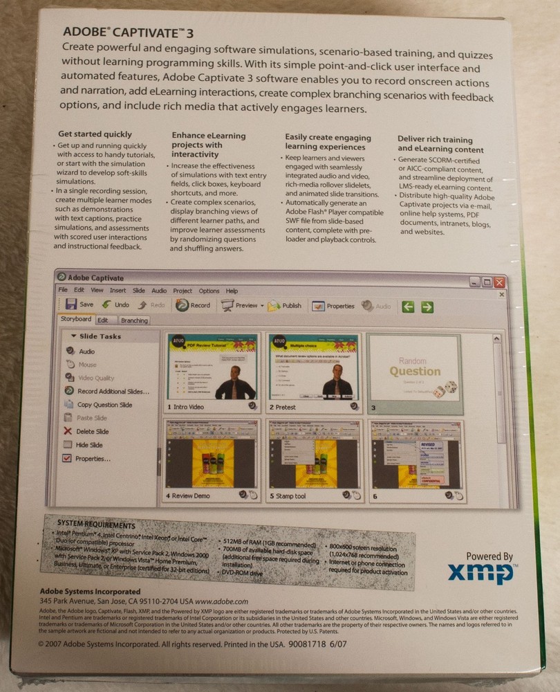 Adobe Captivate 3 Software, Educational Version