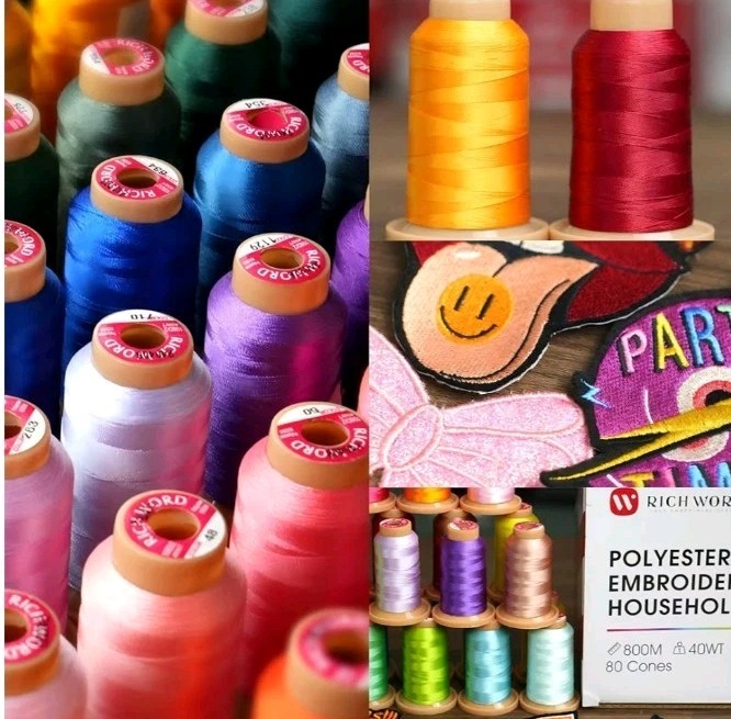 Polyester Embroidery Thread 800M, 80 Colors, 40WT