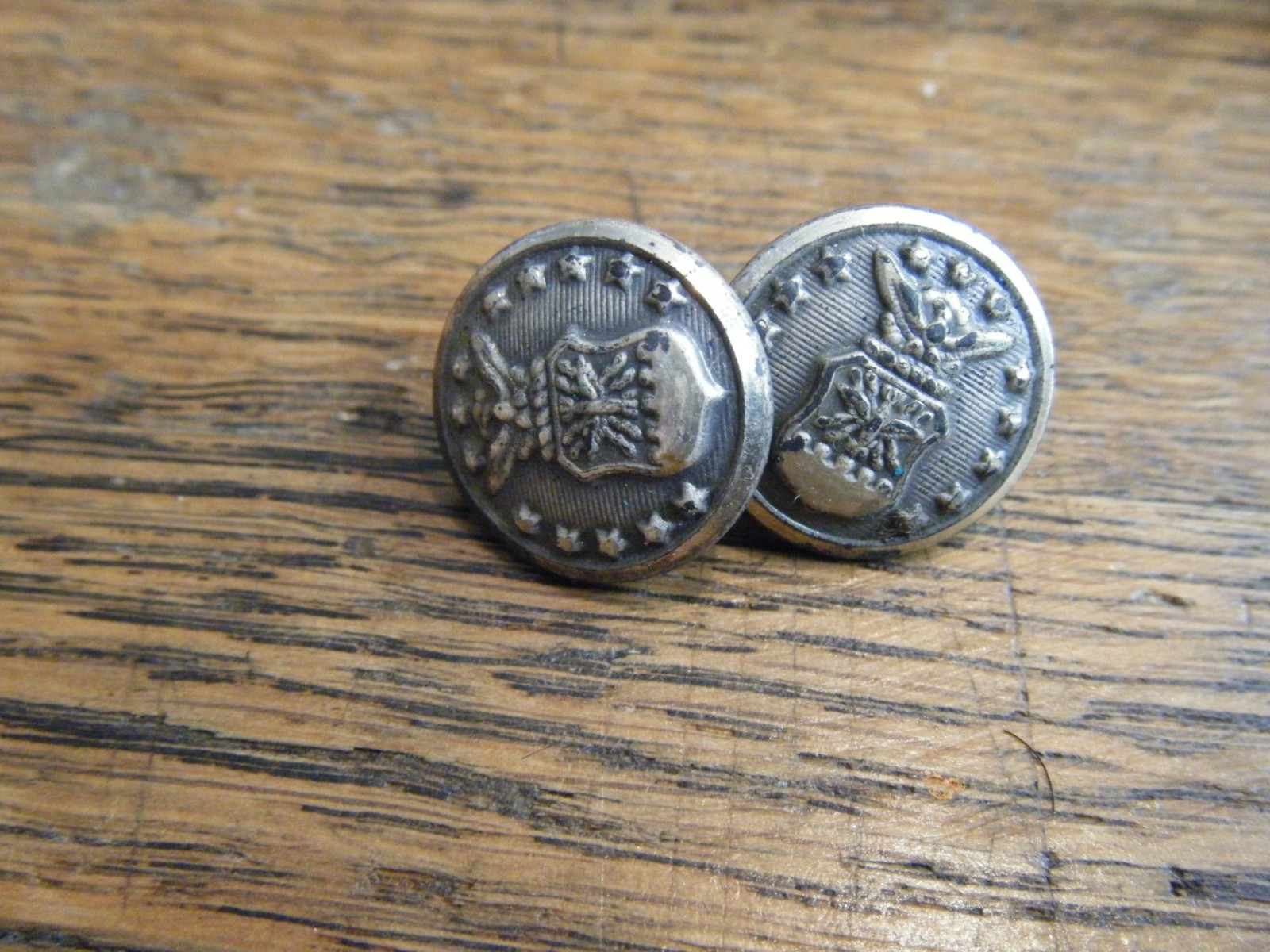 Genuine Air Force Black Leather Dress Hat Adjustable Chin Strap with Buttons