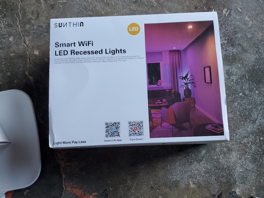 Sunthin Smart Wifi LED Recessed Lights 4pcs  New