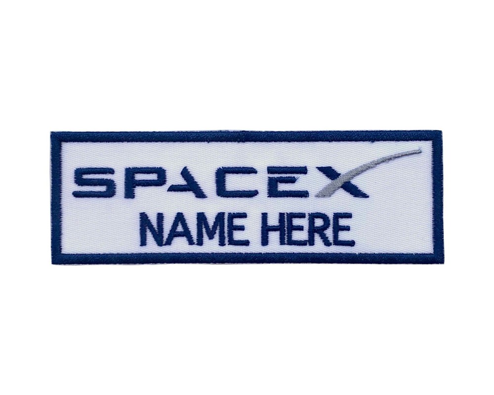 Spacex Flight Suite Personalized Name Patch. Iron on or Hook Fastener