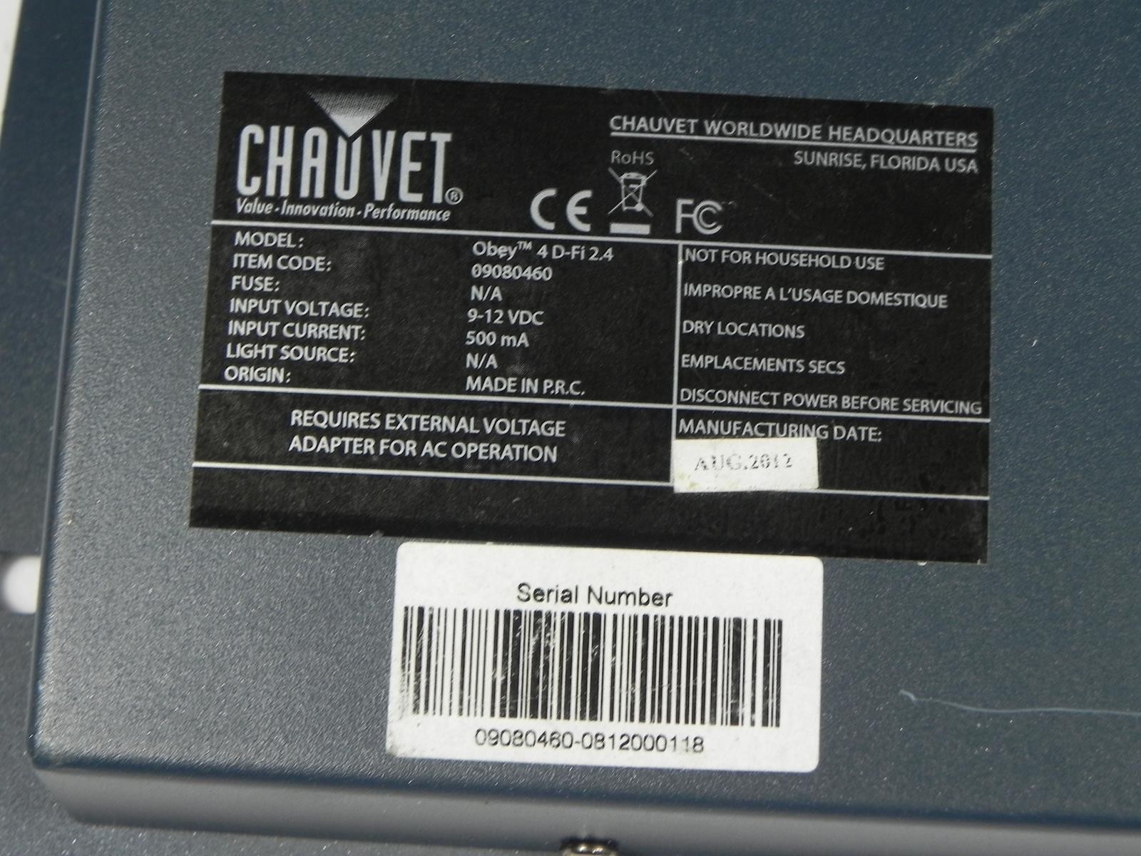 Chauvet DJ Lighting Obey 4 D-Fi 2.4 Wireless DMX Light Controller