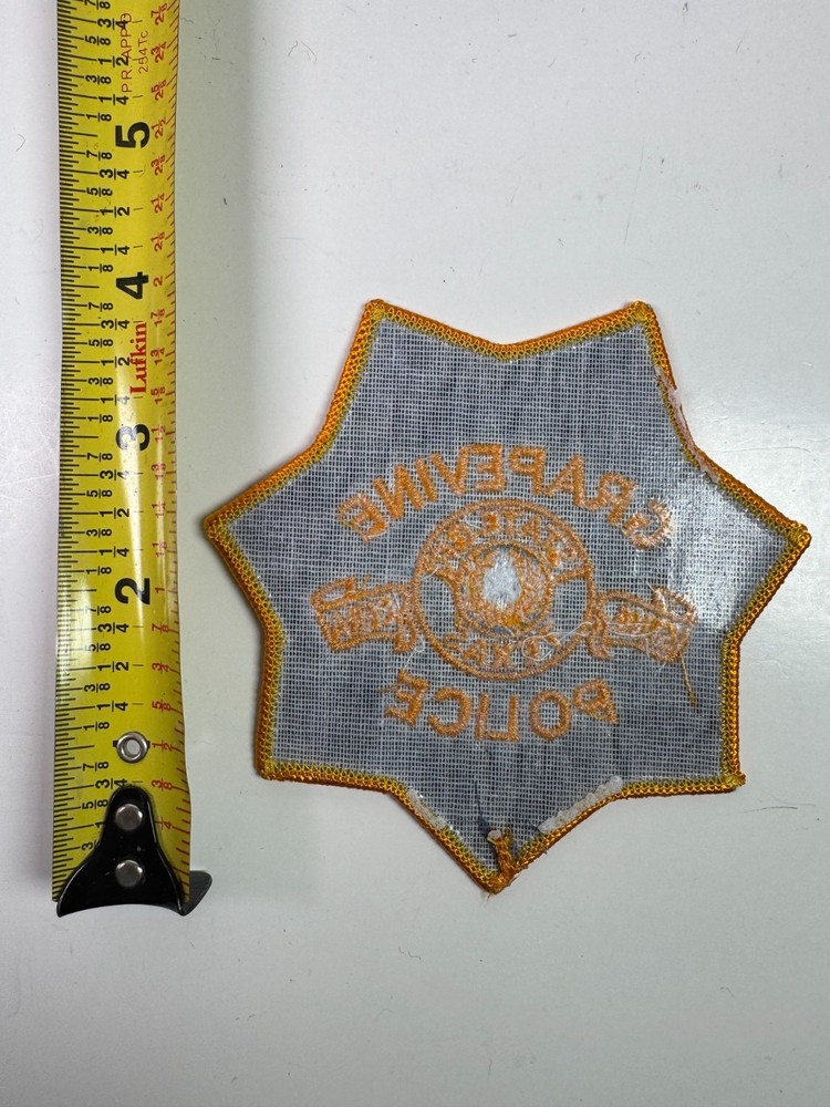 Gapevine Police Texas Tx Patch CC6