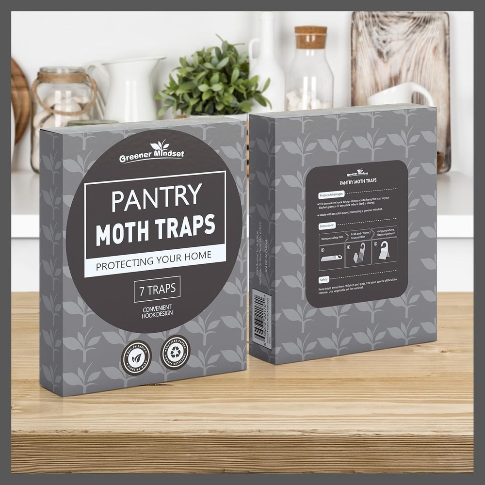 7-Pack Indoor Pheromone Moth Traps - Effective Pantry Infestation Prevention