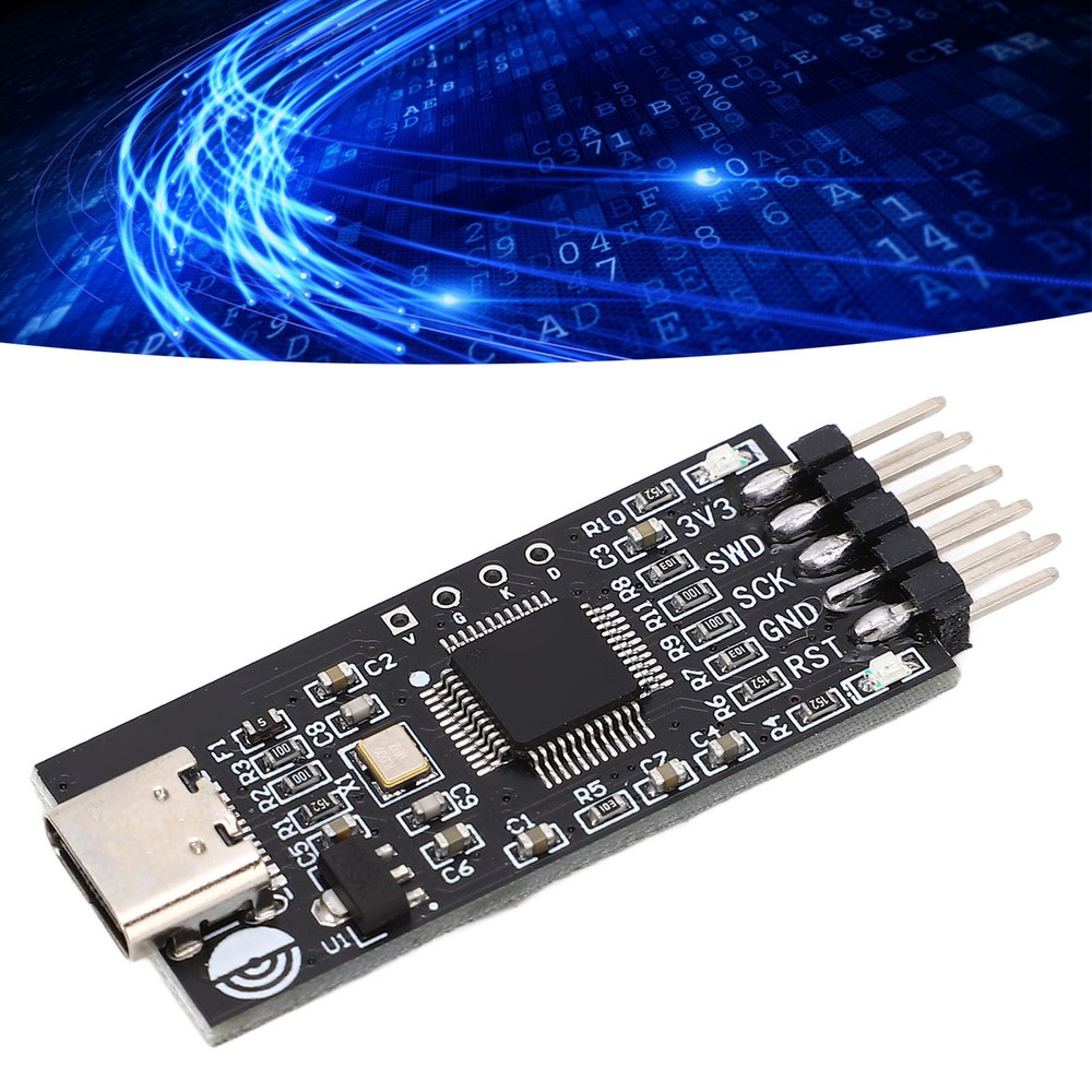 Simulation Download Burner STM32 Development Debugger SWD USB Serial Port DC5V