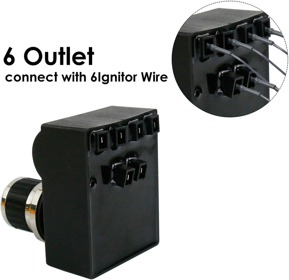 Grill Push Button Ignition Universal 6-Outlet Igniter Replacement for Nexgrill