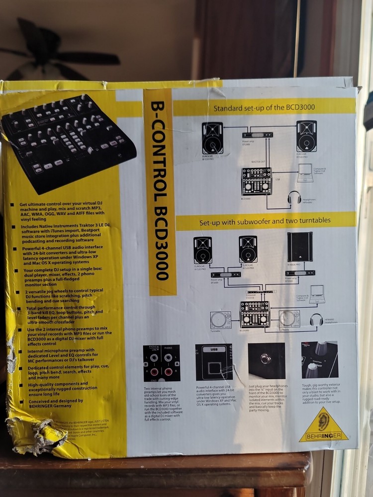 Behringer BCD-3000 B-Control DeeJay Machine (only used 2x, basically brand new)