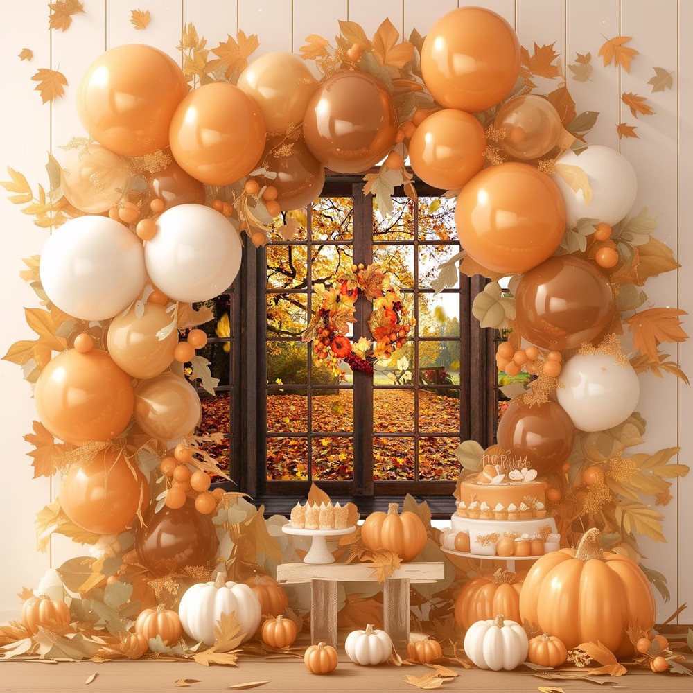 7x5ft Fall Backdrop Window Maple Leaves Fall Forest Photography Backdrop Autu...