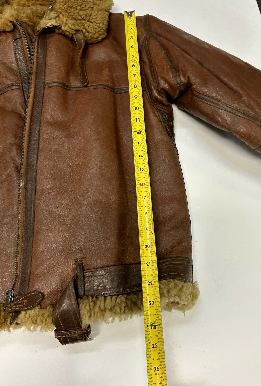 Aero British RAF WW2 Pilot Irvin Sheepskin Leather Flight Jacket