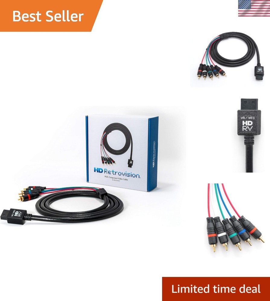 Shielded YPbPr Component Video Cable for Wii/Wii U