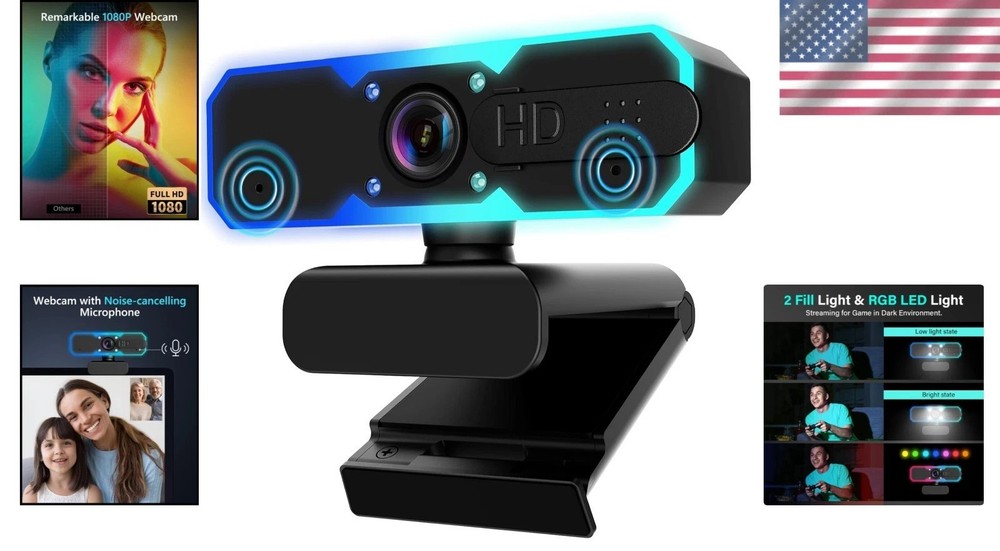 Streaming Camera with Microphone & RGB Light