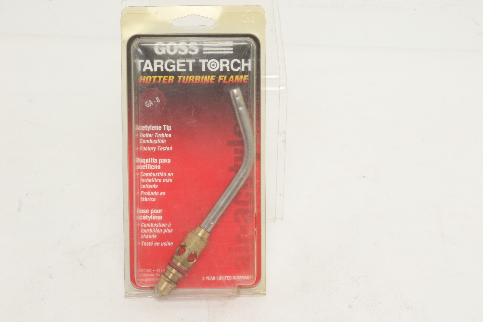 GOSS Target Torch Acetylene Tip GA-8 Snap-In