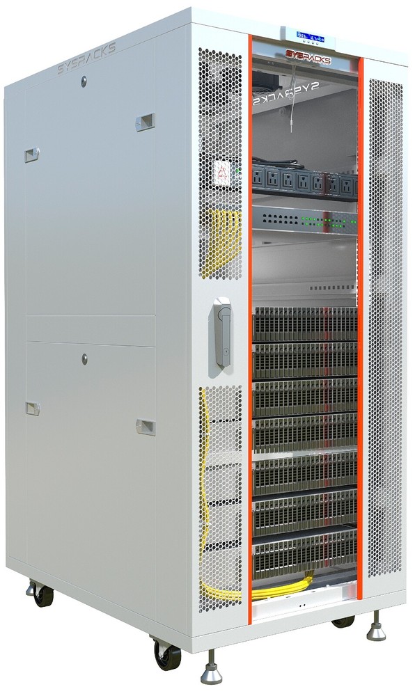 Sysracks 42U 35'' Deep IT Network Data Gray Server Rack Cabinet