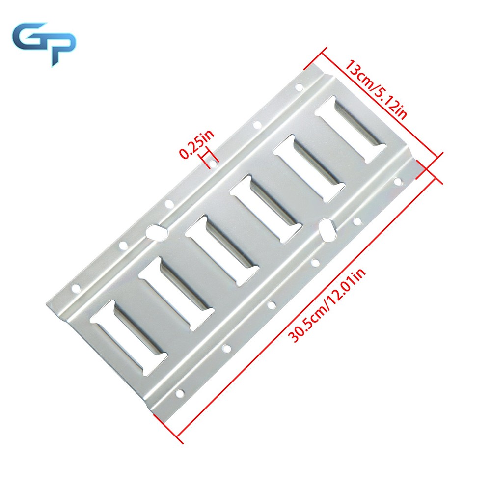 4 PCS E-Track Storage Kit 2× Dual Arm E-Track Hooks 2 x 1ft E-Track Sections