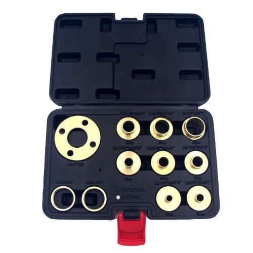 Brass Template Router Guides Kit with Lock Nut Adapter Guide Bushing Kit 11Pcs