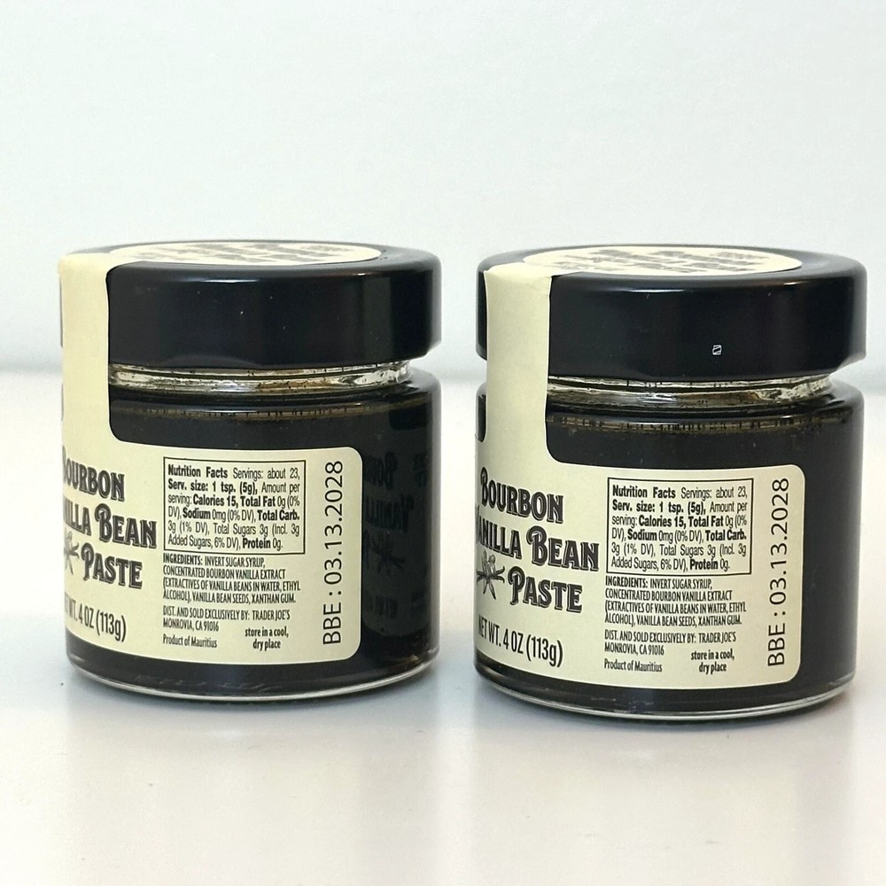 Trader Joe's Bourbon Vanilla Bean Paste, 4 oz, 2 Count