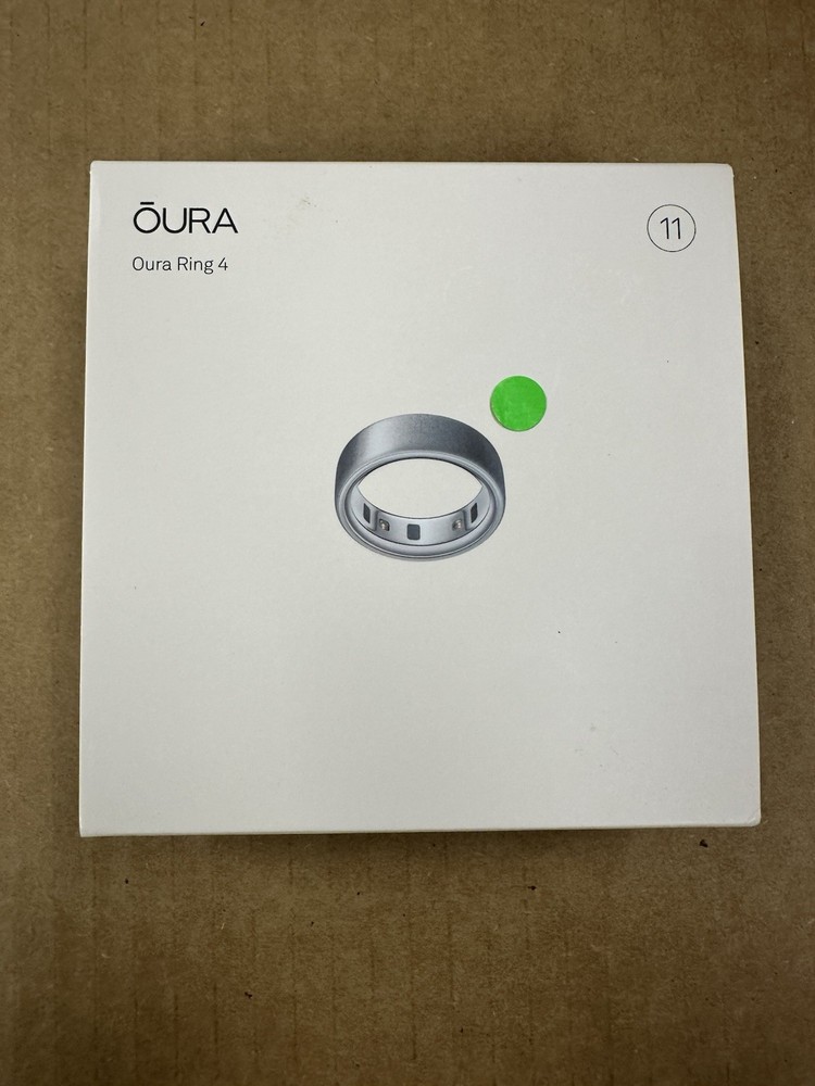 Oura Ring 4 BRUSHED SILVER Bluetooth Activity Tracker Size 11