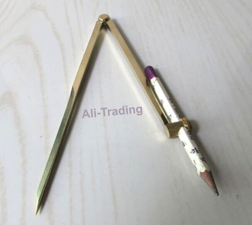 Pencil Compass Drafting Tool Divider 8" Brass Finish Divider